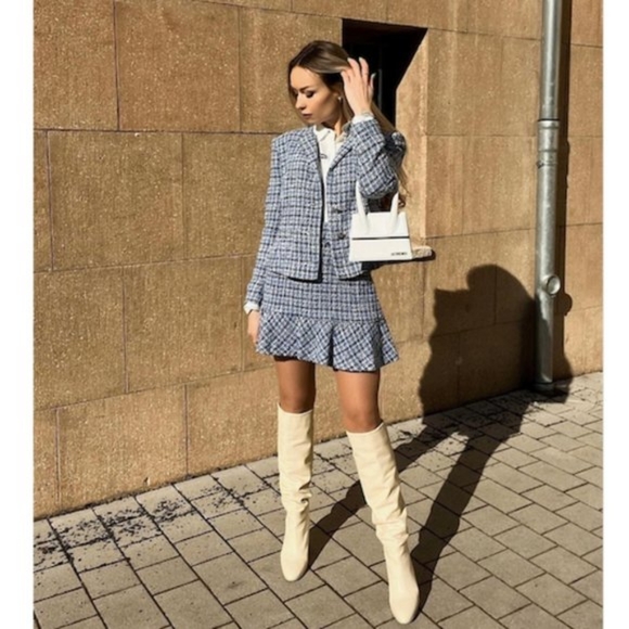 ZARA Blue Tweed Set - Picture 3 of 13